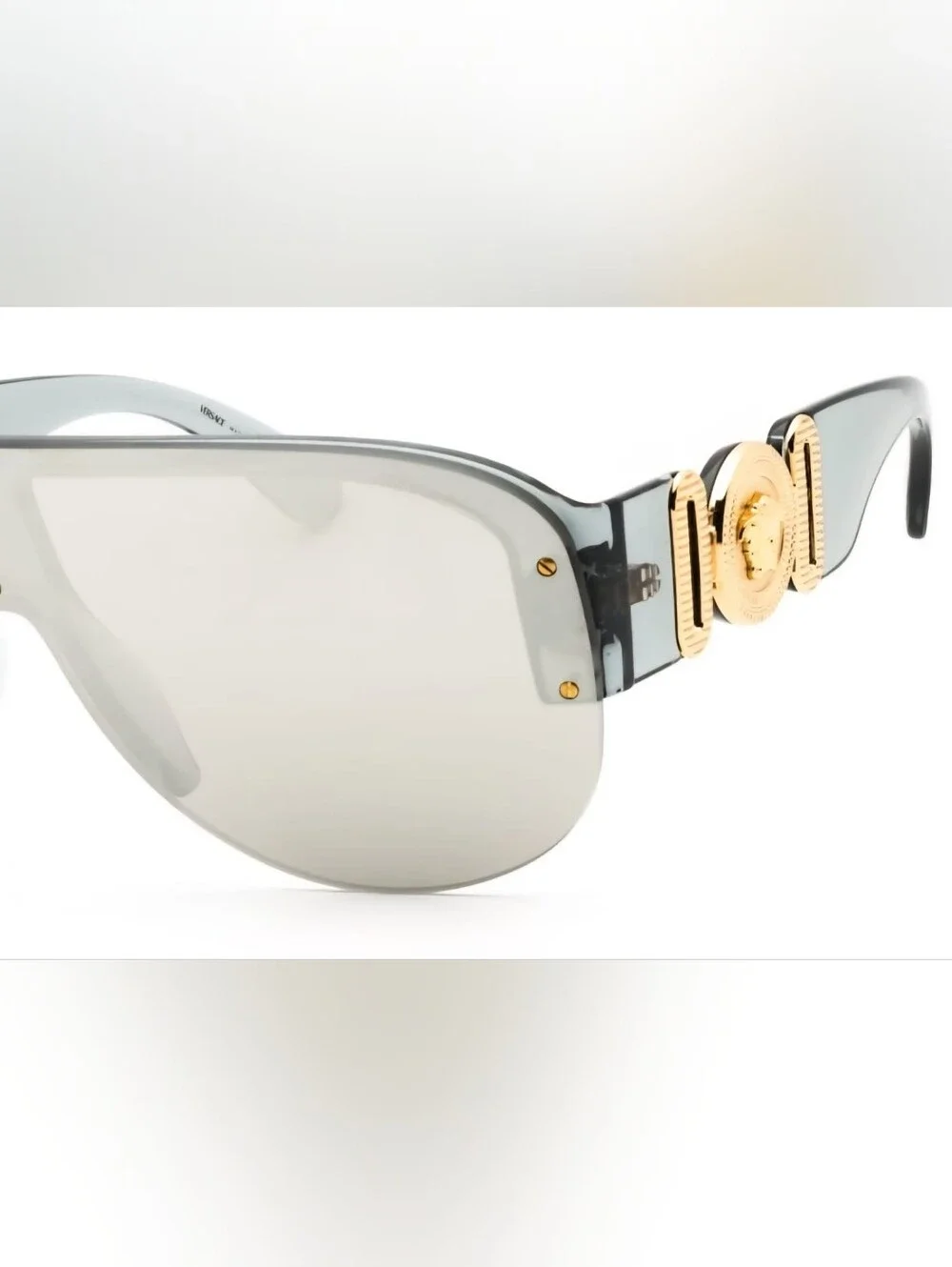 Versace 0VE4391, Transparent Grey/Light Grey Mirror Silver, Size 148X1X140